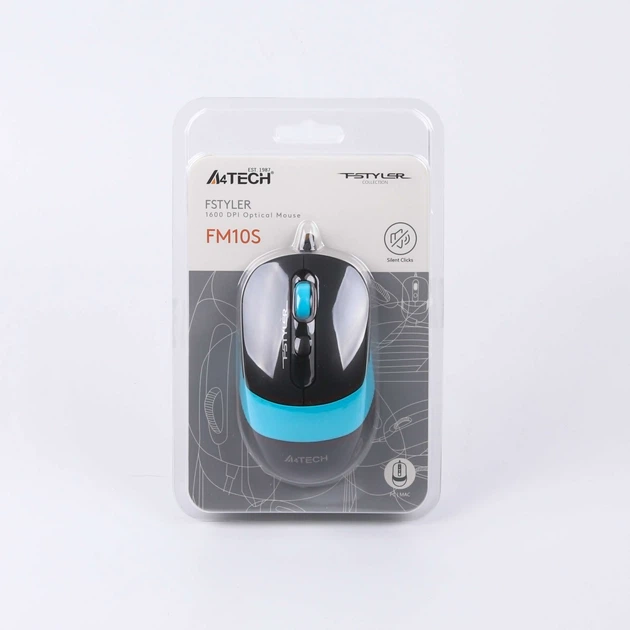 Мышь A4Tech FM10S Blue/Black USB - изображение 7