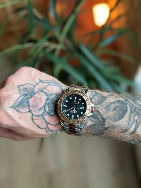 Мужские часы Poedagar Submarine серебряно\золотые, черный циферблат - Фото 5 Мужские часы Poedagar Submarine серебряно\золотые, черный циферблат - изображение 5