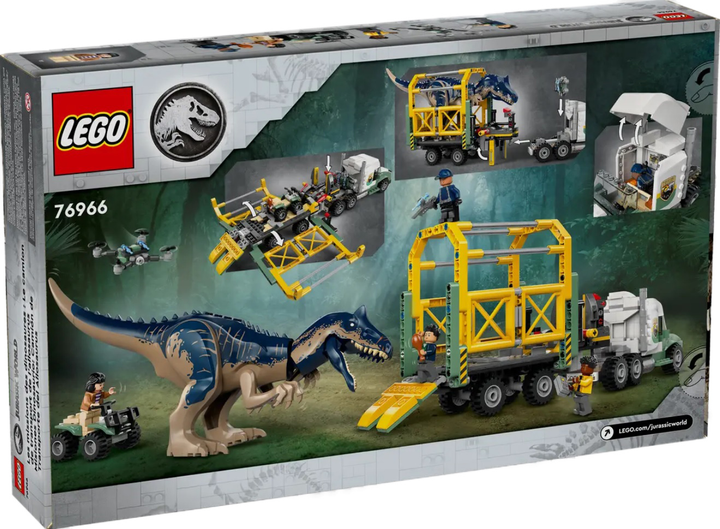 Конструктор LEGO Jurassic World Dinomise: транспортна вантажівка алозавра 588 деталей (76966) - зображення 8