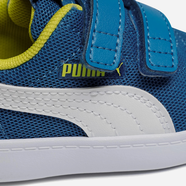Sneakersy chłopięce na rzepy Puma Courtflex v2 Mesh V 37175907 24 (7UK) Niebieskie (4063697721876) - obraz 6