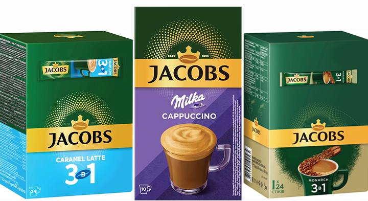 Акція на Набір кавових напоїв Jacobs Caramel Latte розчинний 12.3 г х 24 шт + Milka Cappuccino 10 x 18 г + Monarch 15 г х 24 шт від Rozetka
