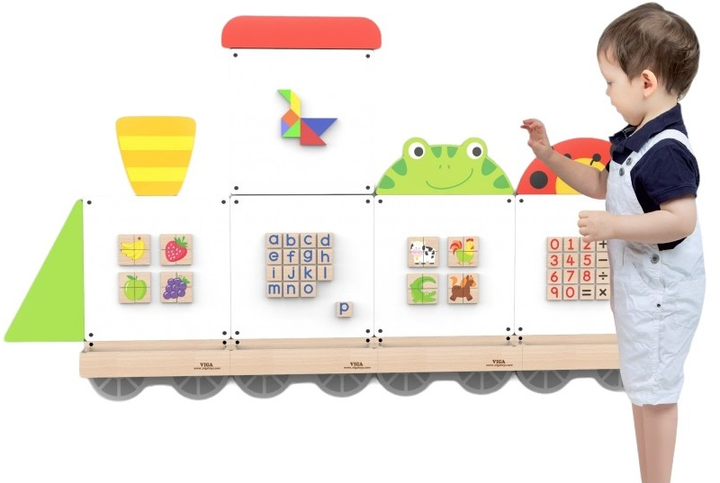 Zestaw tablic magnetycznych Viga Animal train (6934510507725) - obraz 3