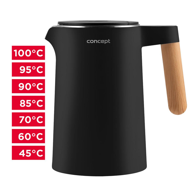 Электрочайник дизайнерский Concept RK3301 2200 Вт 1.5 л Cool Touch Keep ...