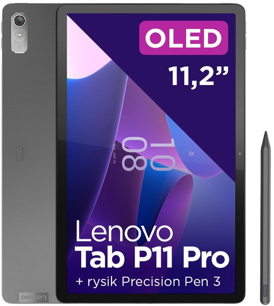 Планшет Lenovo Tab P11 Pro (2nd Gen) 11.2" Wi-Fi 8/256GB Storm Grey + Stylus (ZAB50400PL) - зображення 1