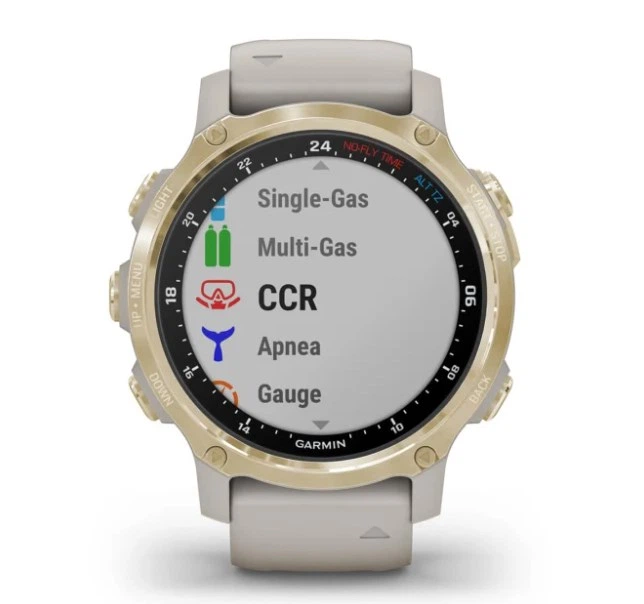 Смарт-часы GARMIN Descent Mk2S Light Gold with Light Sand Silicone Band (010-02403-01) - Фото 2 Смарт-часы GARMIN Descent Mk2S Light Gold with Light Sand Silicone Band (010-02403-01) - изображение 2