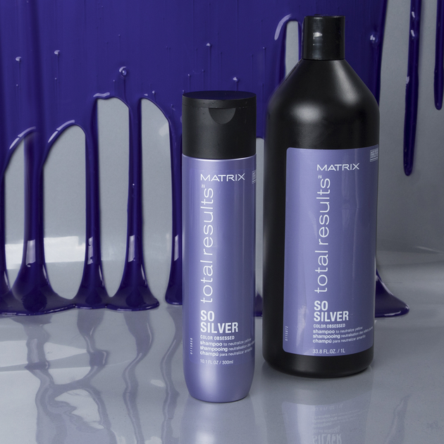 Szampon Matrix Total Results Color Obsessed So Silver do neutralizacji zażółcenia farbowanych włosów blond 1 l (3474630741683) - obraz 3