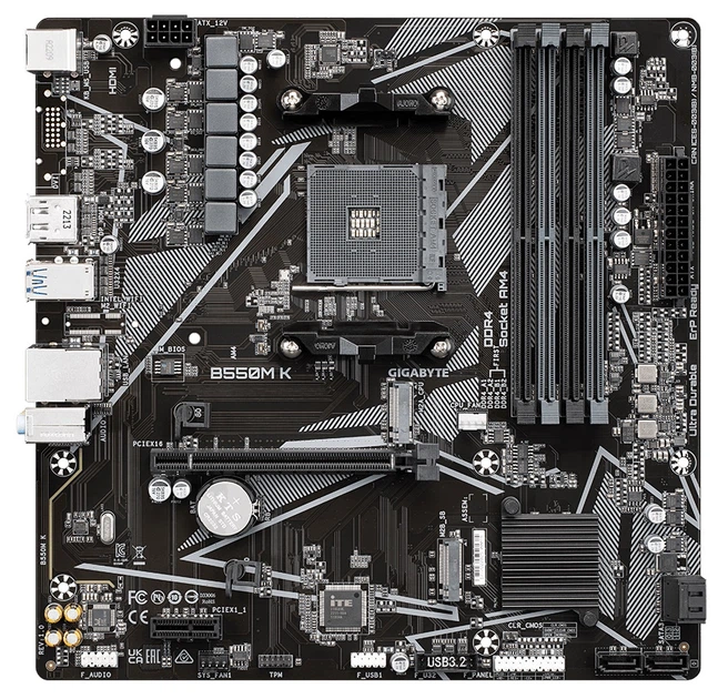 Материнская плата Gigabyte B550M K (rev. 1.0) - изображение 2