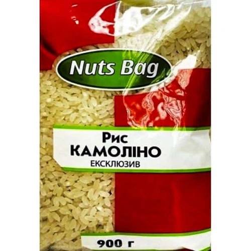 Рис Nuts Bag Комолино Эксклюзив белый 900 г - Фото 1 Рис Nuts Bag Комолино Эксклюзив белый 900 г - изображение 1