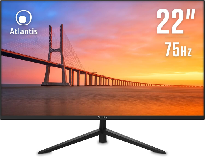 Монитор 22" Atlantis ‎A05-H22V-VH Full HD VA 75 Гц Factory Recertified g3 - изображение 1