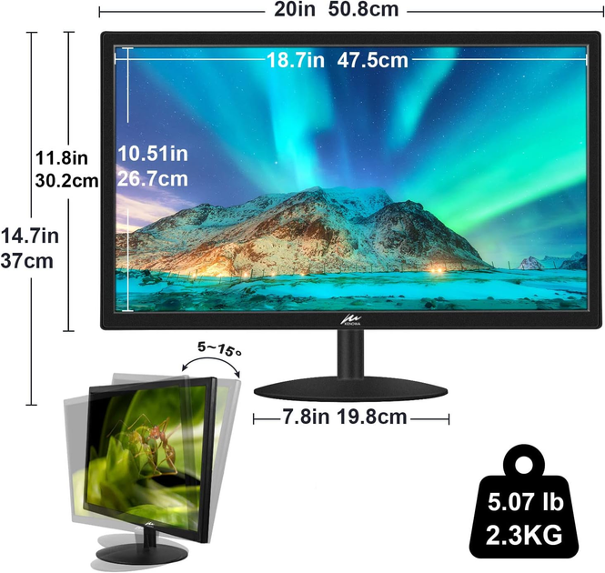 Монитор 2" ‎Kenowa 215-K Full HD TN 75 Гц g2 - изображение 2