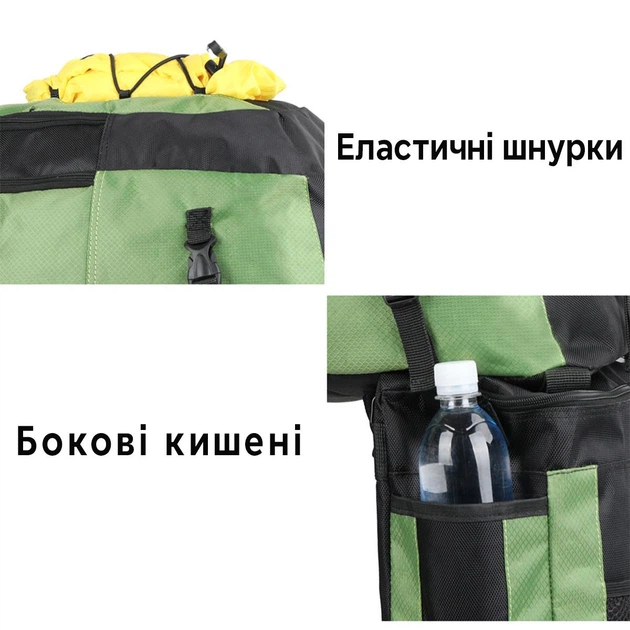 Сумка 3 в 1 на багажник велосипеда байкпакинг Rhinowalk E20655BE 70л Черный с синим (RWK-E20655BE-4450) - изображение 5