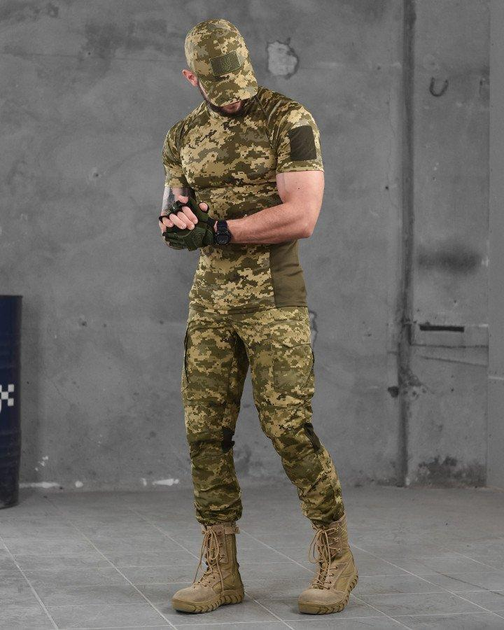 Тактический летний костюм 3в1 штаны+футболка+кепка M пиксель (87429) - изображение 2