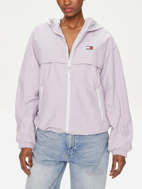Вітрівка з капюшоном жіноча Tommy Jeans DW0DW17747-W06 XS Фіолетова (8720646646036) - зображення 1