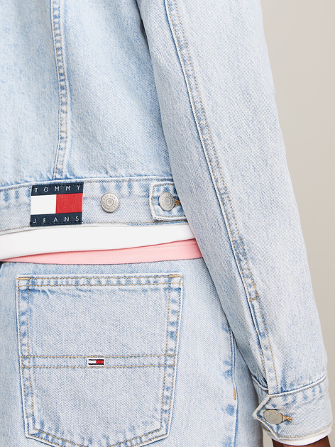 Куртка джинсова жіноча Tommy Jeans DW0DW17661-1AB L Блакитна (8720646684748) - зображення 4