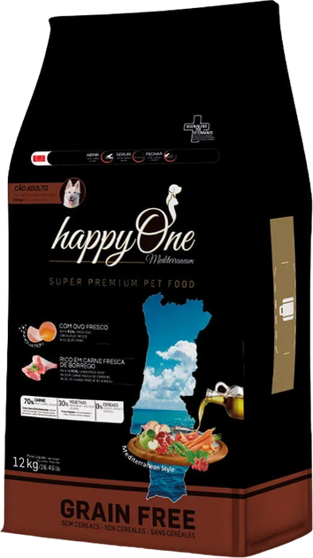 Корм HappyOne Mediterraneum для дорослих собак з ягнятини 12 кг (5600758049242) - зображення 1