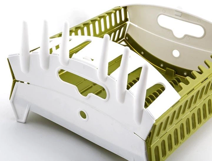 Сушарка для посуду Compact Dish Rack складна настільна із пластику - зображення 5