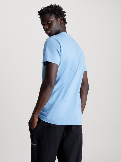 Koszulka męska bawełniana Calvin Klein Jeans J30J325268-CEZ 2XL Błękitna (8720109342789) - obraz 2