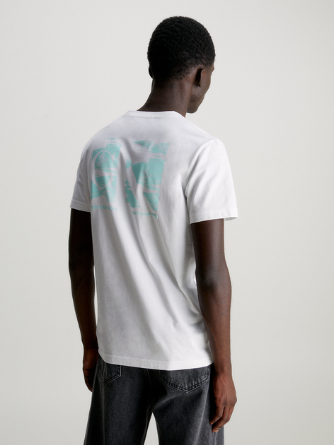Koszulka męska bawełniana Calvin Klein Jeans J30J325489-YAF L Biała (8720109369359) - obraz 2
