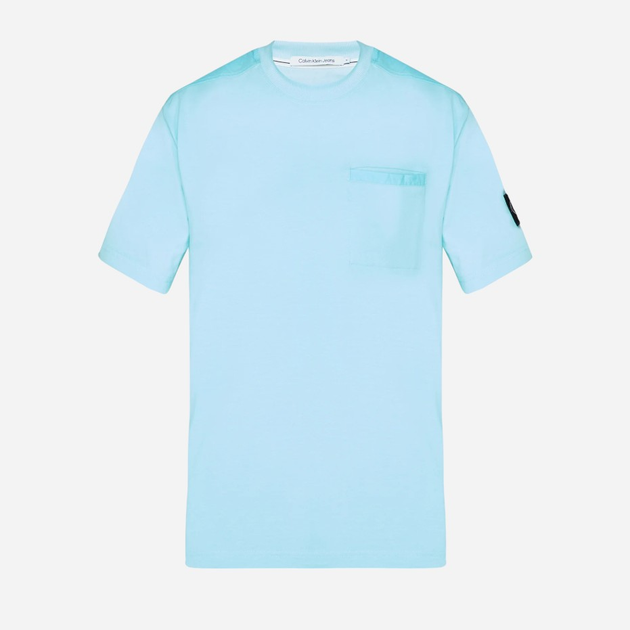 Koszulka męska bawełniana Calvin Klein Jeans J30J325215-CCP 2XL Błękitna (8720109363807) - obraz 4