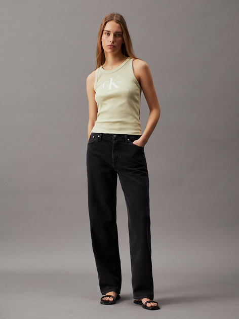 Koszulka na ramiączkach damska Calvin Klein Jeans J20J223160-LFU M Oliwkowa (8720109371802) - obraz 3