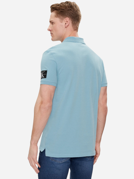 Koszulka polo męska Calvin Klein Jeans J30J323394-CEZ 2XL Błękitna (8720109372977) - obraz 2