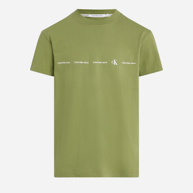 Футболка бавовняна чоловіча Calvin Klein Jeans J30J324668-L9N 3XL Хакі (8720109375121) - зображення 5