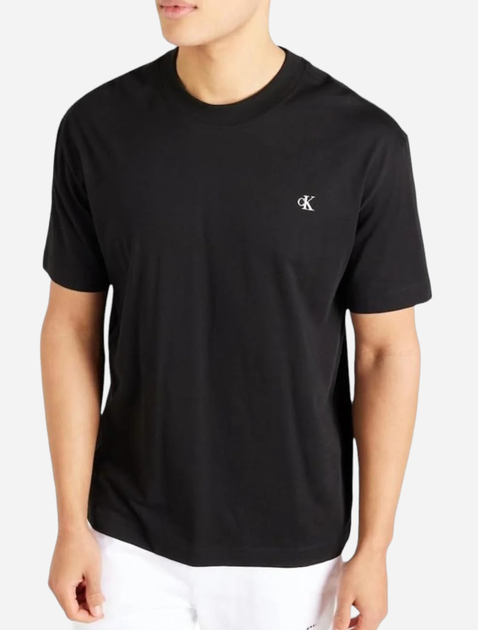 Koszulka męska bawełniana Calvin Klein Jeans J30J325699-BEH L Czarna (8720109452181) - obraz 1