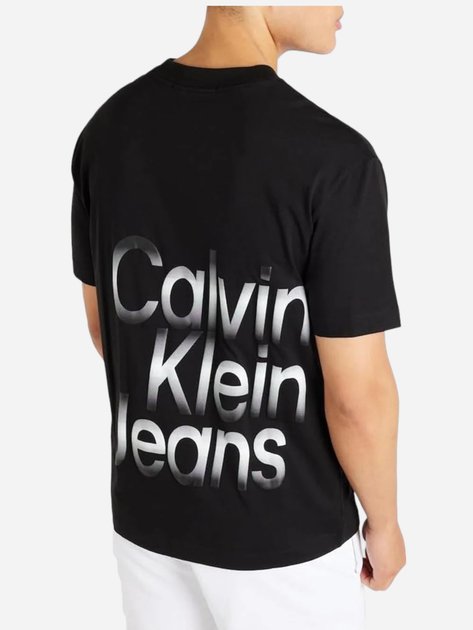 Koszulka męska bawełniana Calvin Klein Jeans J30J325699-BEH L Czarna (8720109452181) - obraz 2