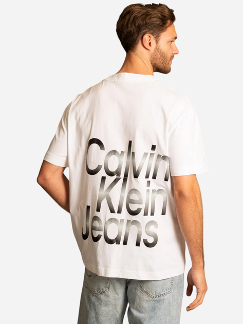Koszulka męska bawełniana Calvin Klein Jeans J30J325699-YAF XL Biała (8720109456387) - obraz 2
