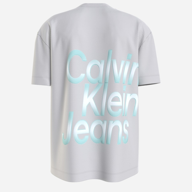 Футболка бавовняна чоловіча Calvin Klein Jeans J30J325699-PC8 XL Світло-сіра (8720109457926) - зображення 2