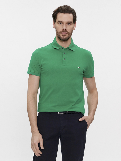 Koszulka polo męska Tommy Hilfiger MW0MW17771-L4B M Zielona (8720646284948) - obraz 1