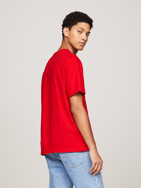 Koszulka męska bawełniana Tommy Jeans DM0DM18872-XNL 2XL Czerwona (8720645849087) - obraz 2