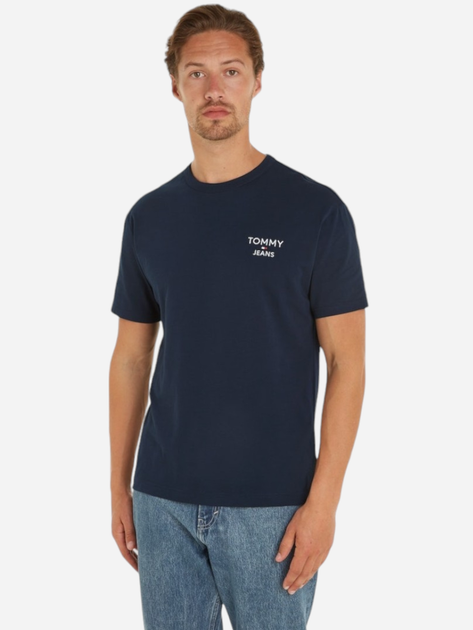 Koszulka męska bawełniana Tommy Jeans DM0DM18872-C1G M Granatowa (8720645866367) - obraz 1