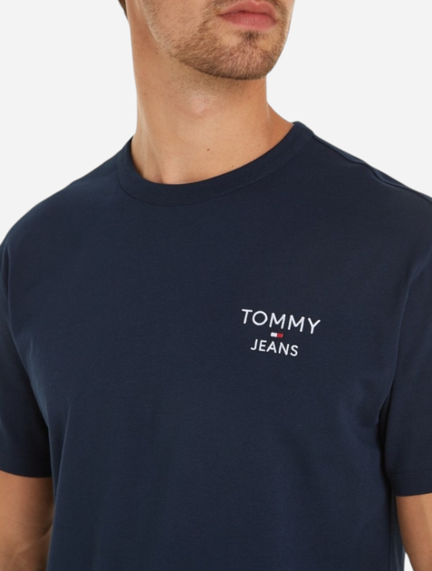 Футболка бавовняна чоловіча Tommy Jeans DM0DM18872-C1G M Темно-синя (8720645866367) - зображення 2