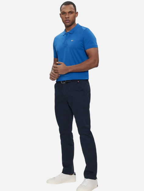 Поло довге чоловіче Tommy Jeans DM0DM18312-C6P 2XL Синє (8720646708352) - зображення 3