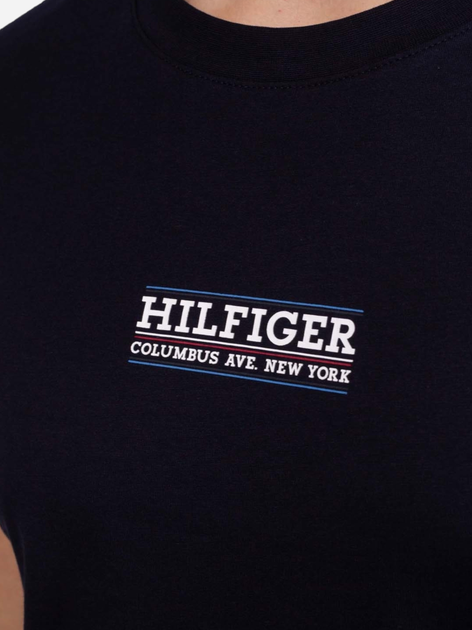 Футболка бавовняна чоловіча Tommy Hilfiger MW0MW34387-DW5 M Темно-синя (8720646457267) - зображення 4