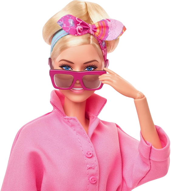 Lalka Barbie: filmowa Margot Robbie jako Barbie Pink Power Jumpsuit HRF29 (0194735174522) - obraz 3