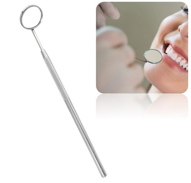 Стоматологічне дзеркало з нержавіючої сталі Dental Tooth Mirror - зображення 2