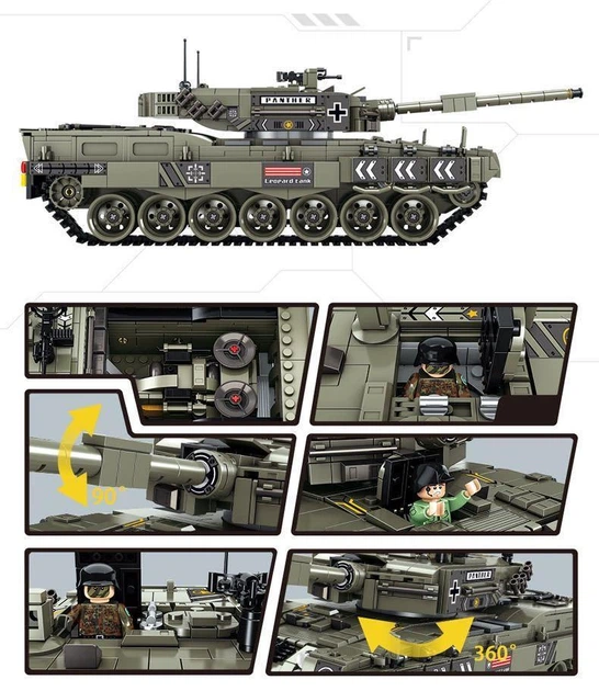 Конструктор танк леопард (Leopard 2) Panlos Brick 632003, 1818дет