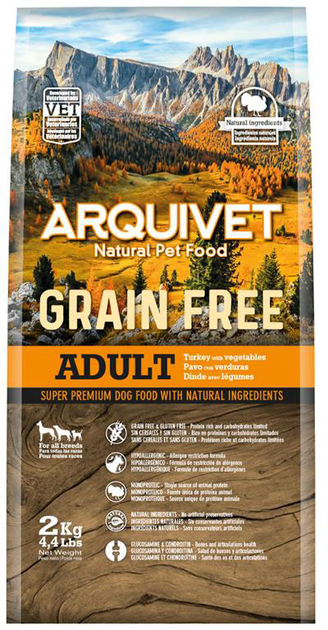 Karma dla psów Arquivet Grain Free indyk z warzywami 12 kg (8435117890343) - obraz 2
