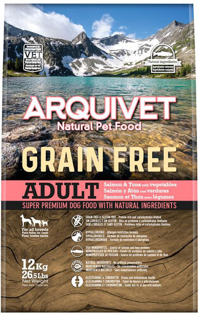 Корм для собак Arquivet Grain Free з лососем 12 кг (8435117890367) - зображення 2