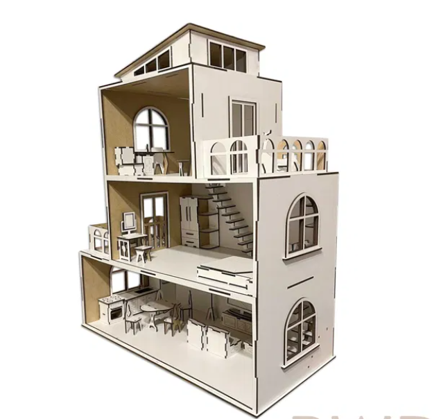 Кукольный домик NestWood мини вилла для кукол ЛОЛ 60*50*25 - изображение 2