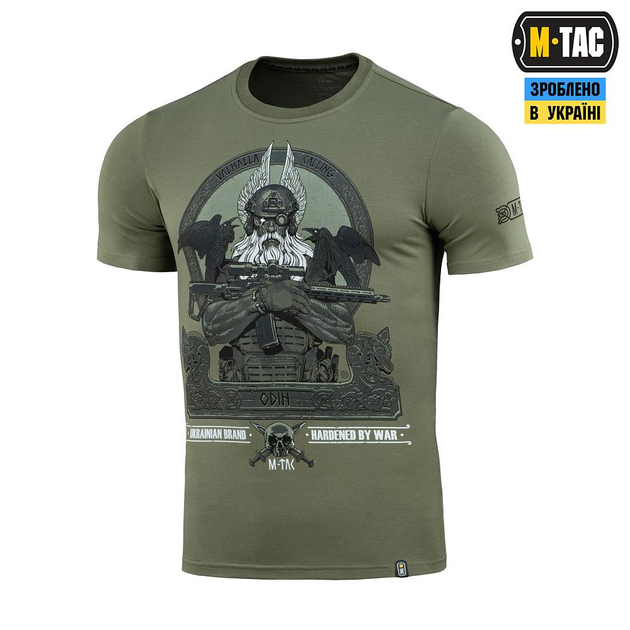 Тактическая M-Tac футболка Odin Light Olive олива 3XL - изображение 1