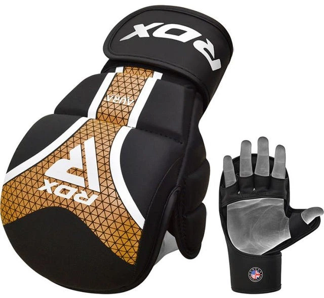 Перчатки для ММА RDX SHOOTER AURA PLUS T-17 L капа в комплекте Black/Golden (GSR-T17BGL-L+) - изображение 2