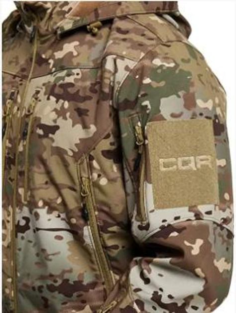 Куртка тактична чоловіча флісова CQR Soft Shell, мультикам, CQR-S - зображення 2