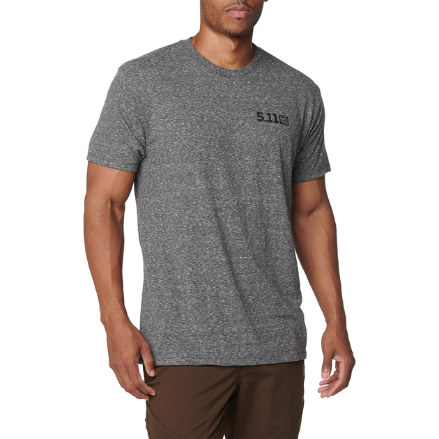 Футболка с рисунком 5.11 Tactical Triblend Legacy Short Sleeve Tee XL CHARCOAL HEATHER - изображение 1