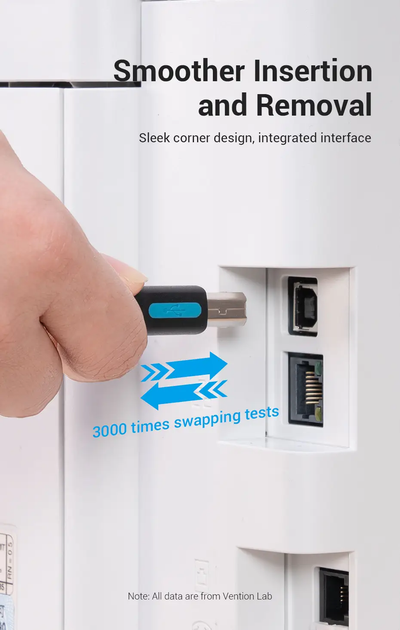 Кабель Vention USB Type C to USB type B USB Printer Cable для принтерів, сканерів, БФП 1.5 м Black (CQUBG) - Фото 2 Кабель Vention USB Type C to USB type B USB Printer Cable для принтерів, сканерів, БФП 1.5 м Black (CQUBG) - зображення 2