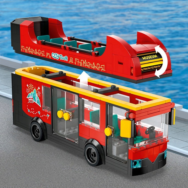 Zestaw klocków LEGO CIity Czerwony piętrowy autokar 384 elementy (60407) - obraz 7
