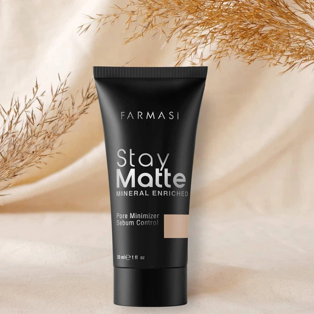 Матирующий тональный крем Farmasi Stay Matte 03 Натуральний 30 мл - изображение 11