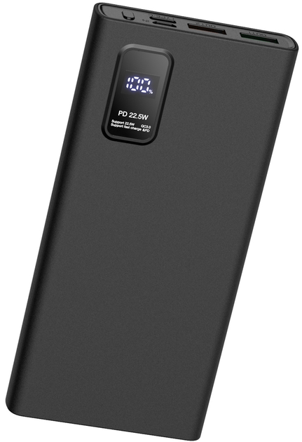 Platinet 10000 mAh 22W PD 3.0 QC 3.0 Black (PMPB10WQC726B) - obraz 2